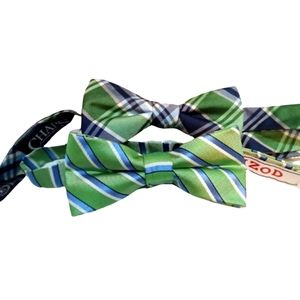 Izod, Chaps Bowties, Striped, Plaid blue, green bowties, houndstooth prom formal
